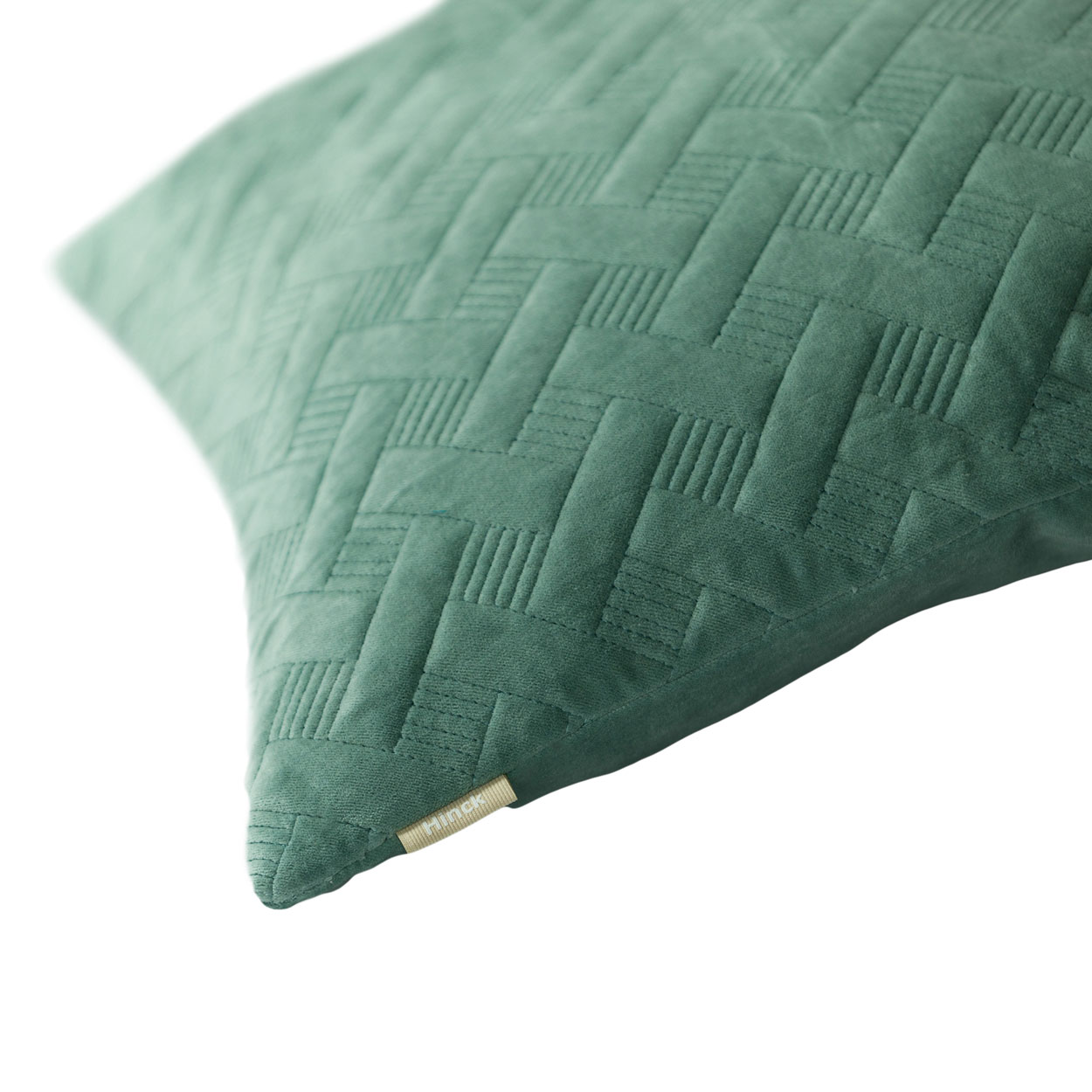 Kussen velours Grids seablue
