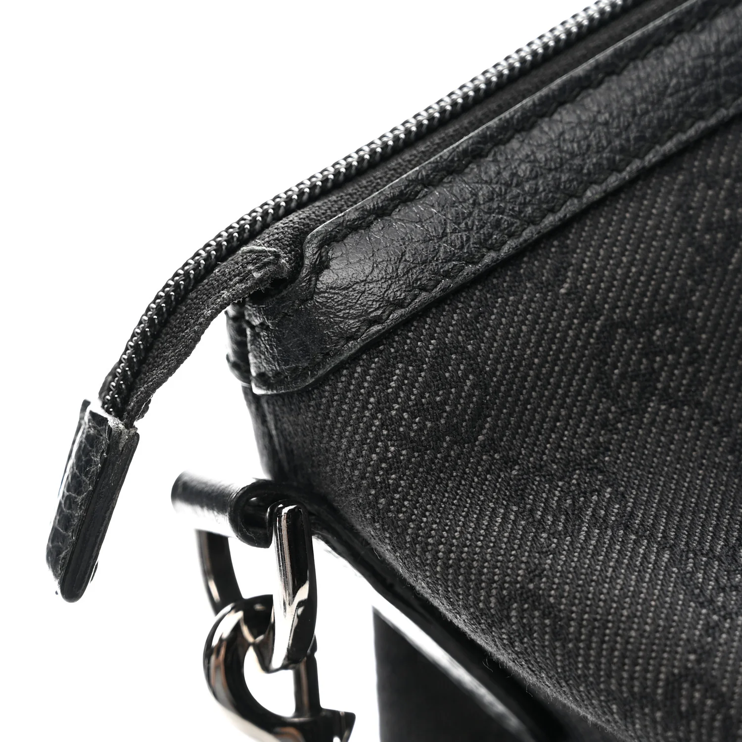 Nylon Monogram Medium GG Charm Dome Satchel Black - Top Club
