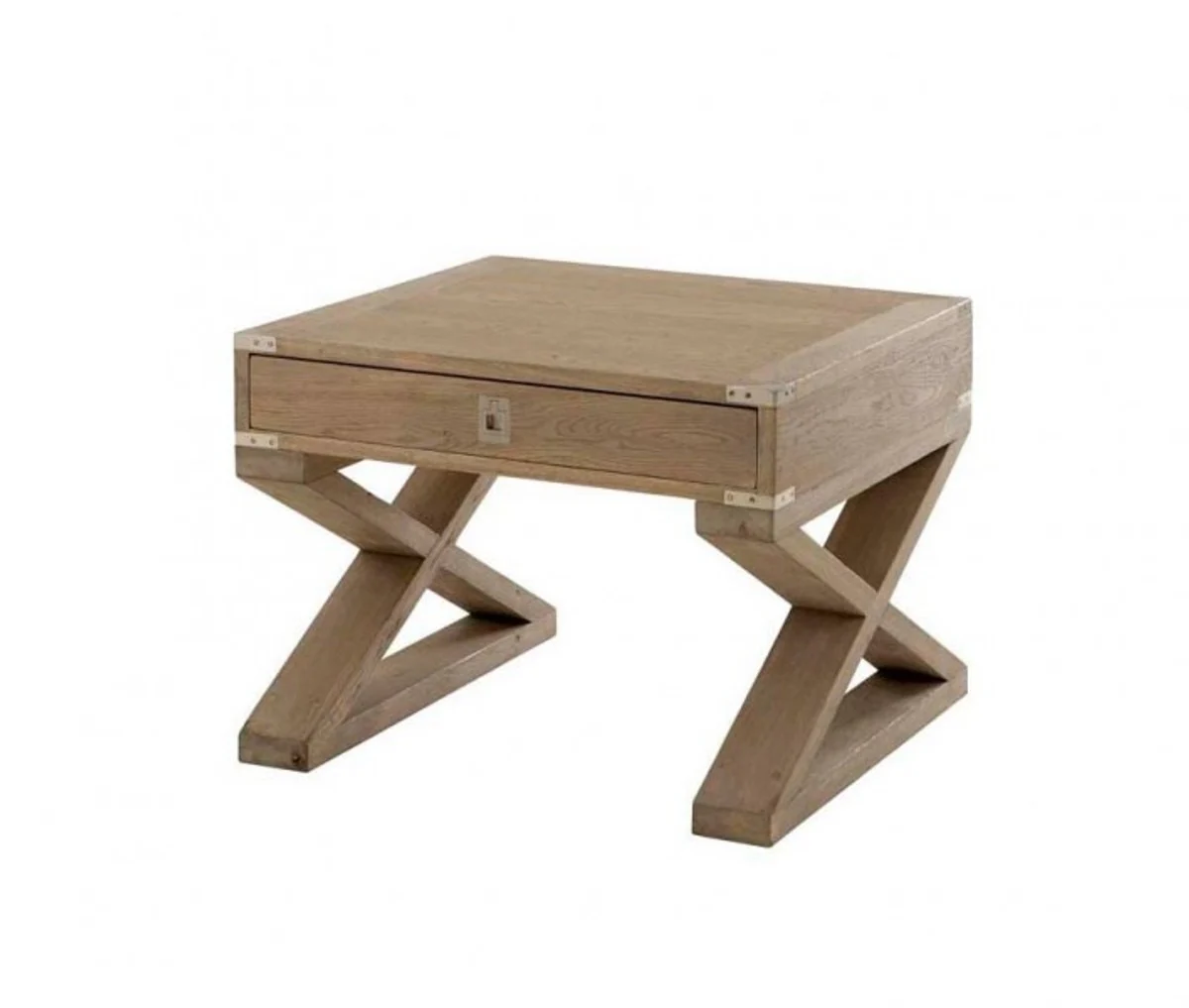 Luxury Art Deco designer oak wood side table 65 x 65 x H. 52 cm - luxury hotel table
