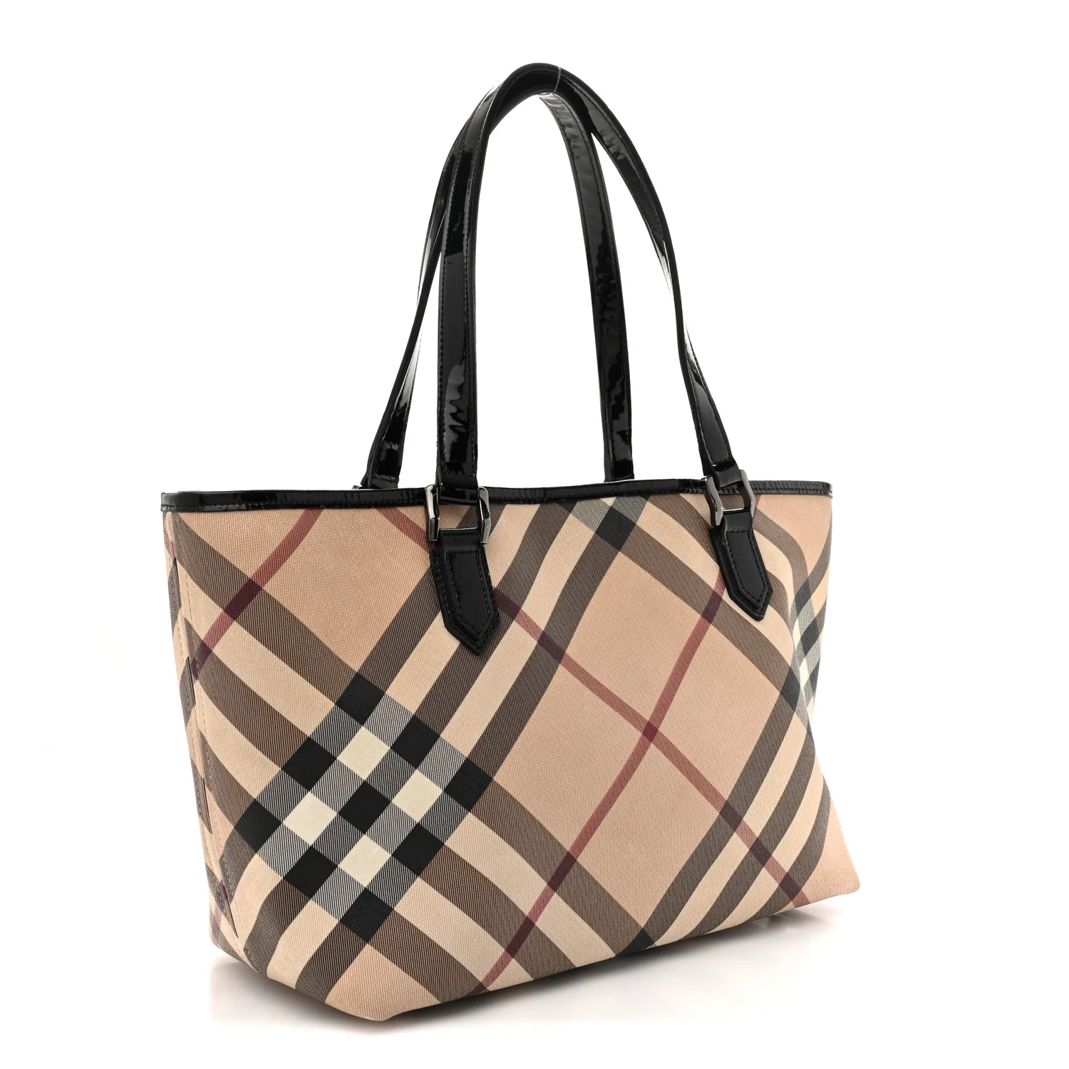 Supernova Check Small Nickie Tote Black - Top Club