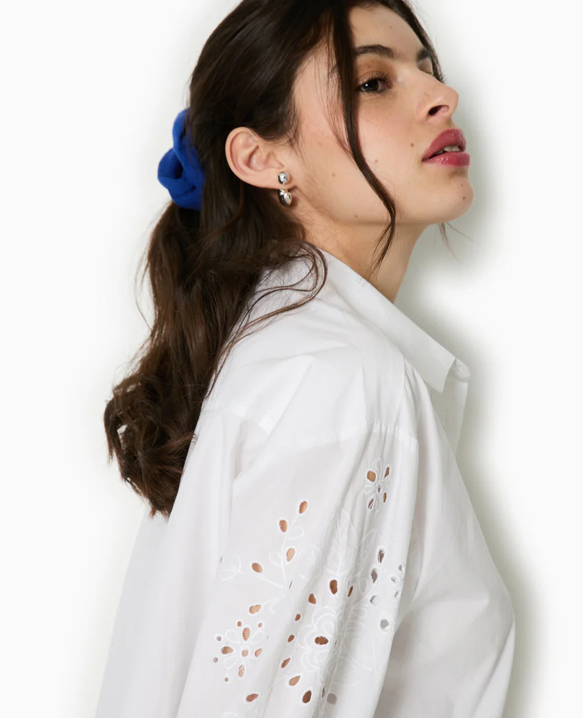 Pimkie Chemise avec manches broderie anglaise