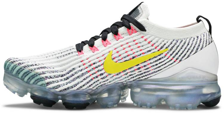 Air VaporMax Flyknit 3  White Dynamic Yellow  AJ6900-103 - Sneaker Replica Workshop