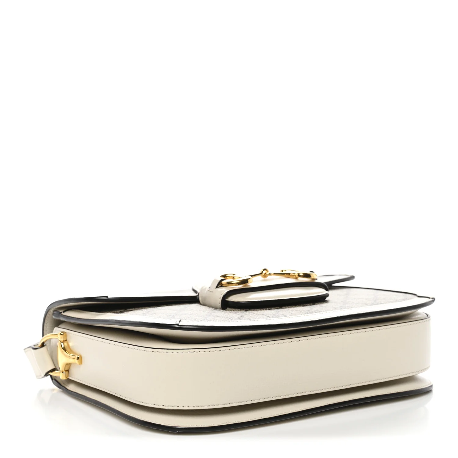 GG Supreme Monogram Horsebit 1955 Shoulder Bag Beige Mystic White - Top Club