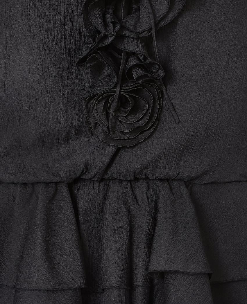 Pimkie Robe courte en voile avec volants et fleurs