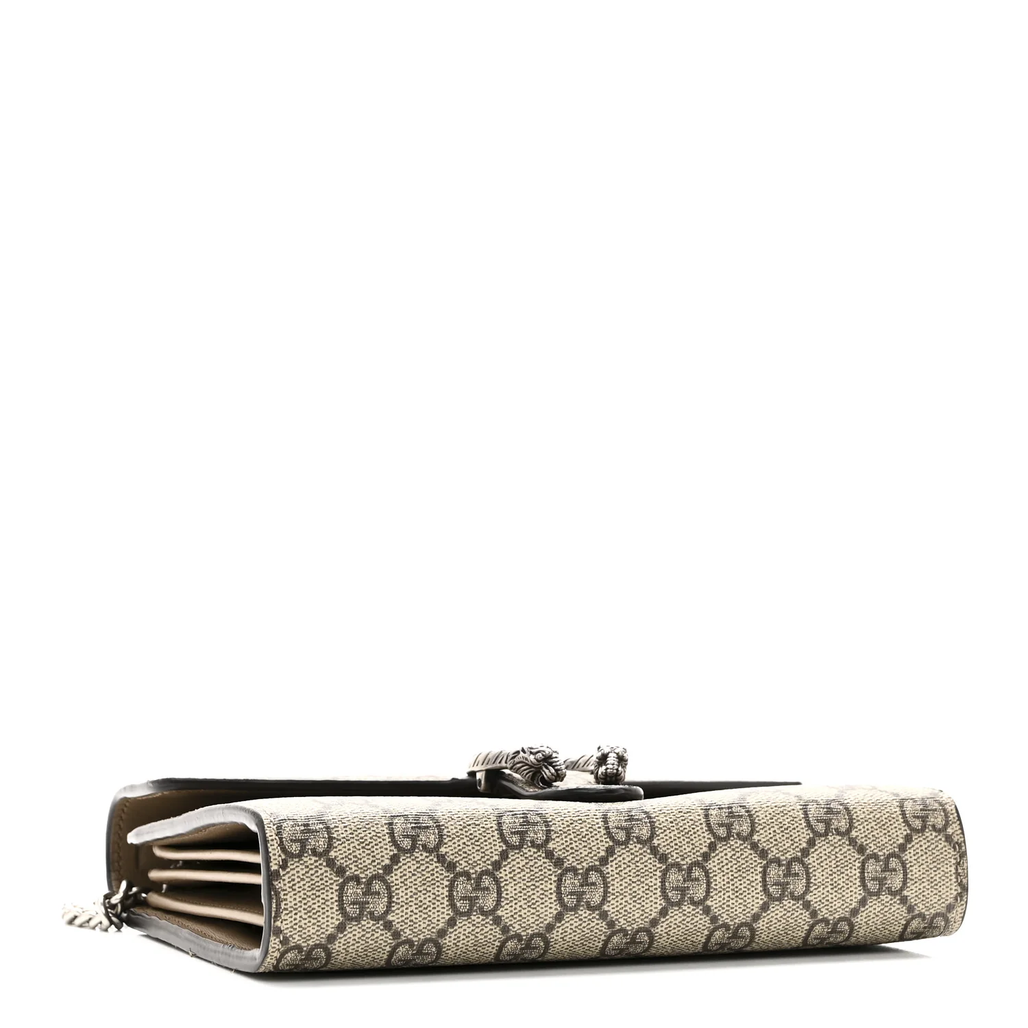GG Supreme Monogram Mini Dionysus Chain Wallet Beige Taupe - Top Club