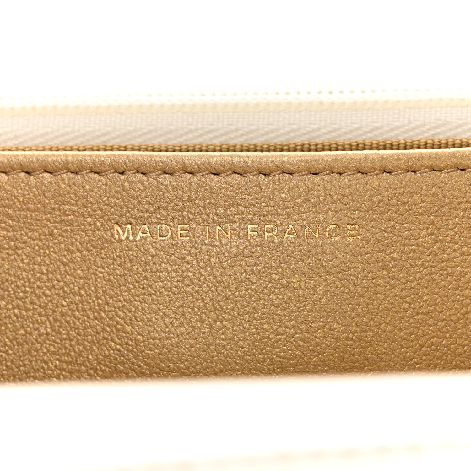 Lambskin Quilted CC Pearl Crush Wallet on Chain WOC White - Top Club