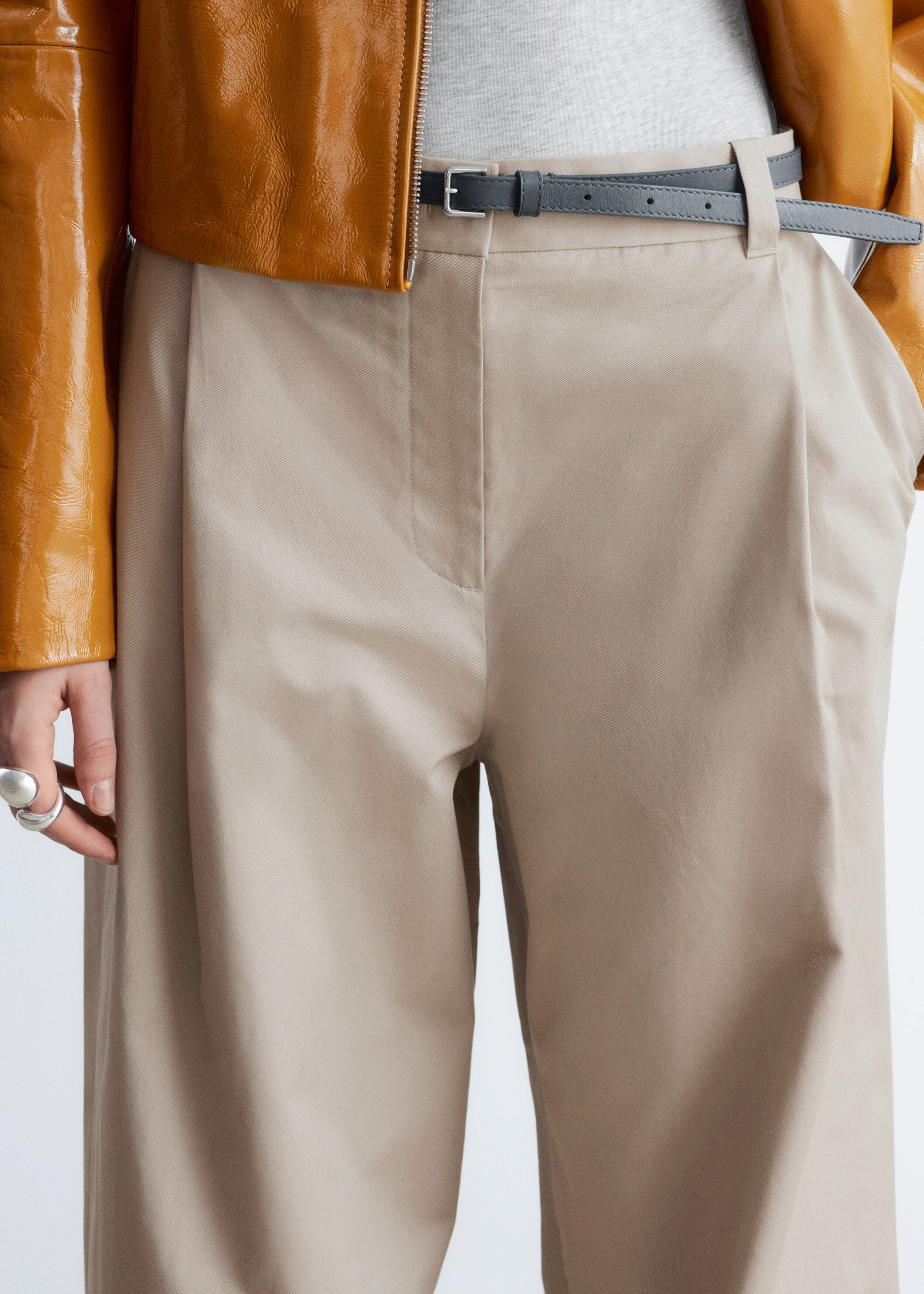 & Other Stories PLEATED COTTON TROUSERS