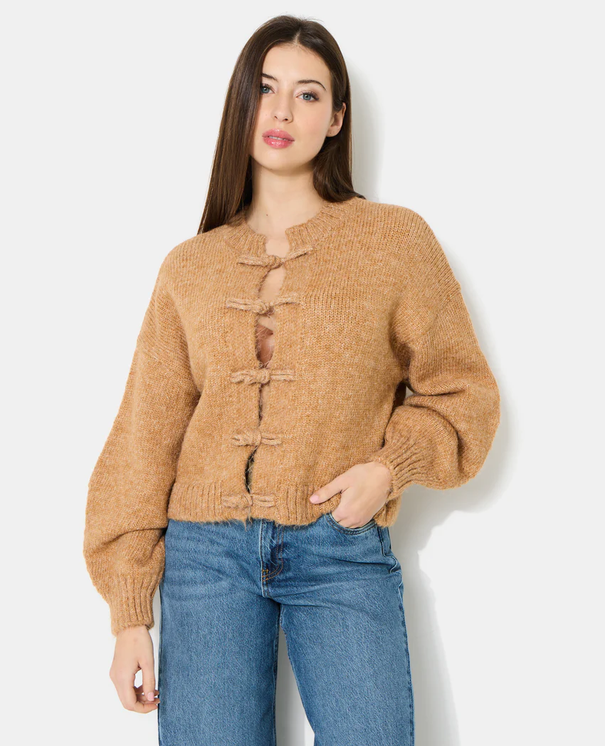 Pimkie Gilet en maille avec boutons brandebourg