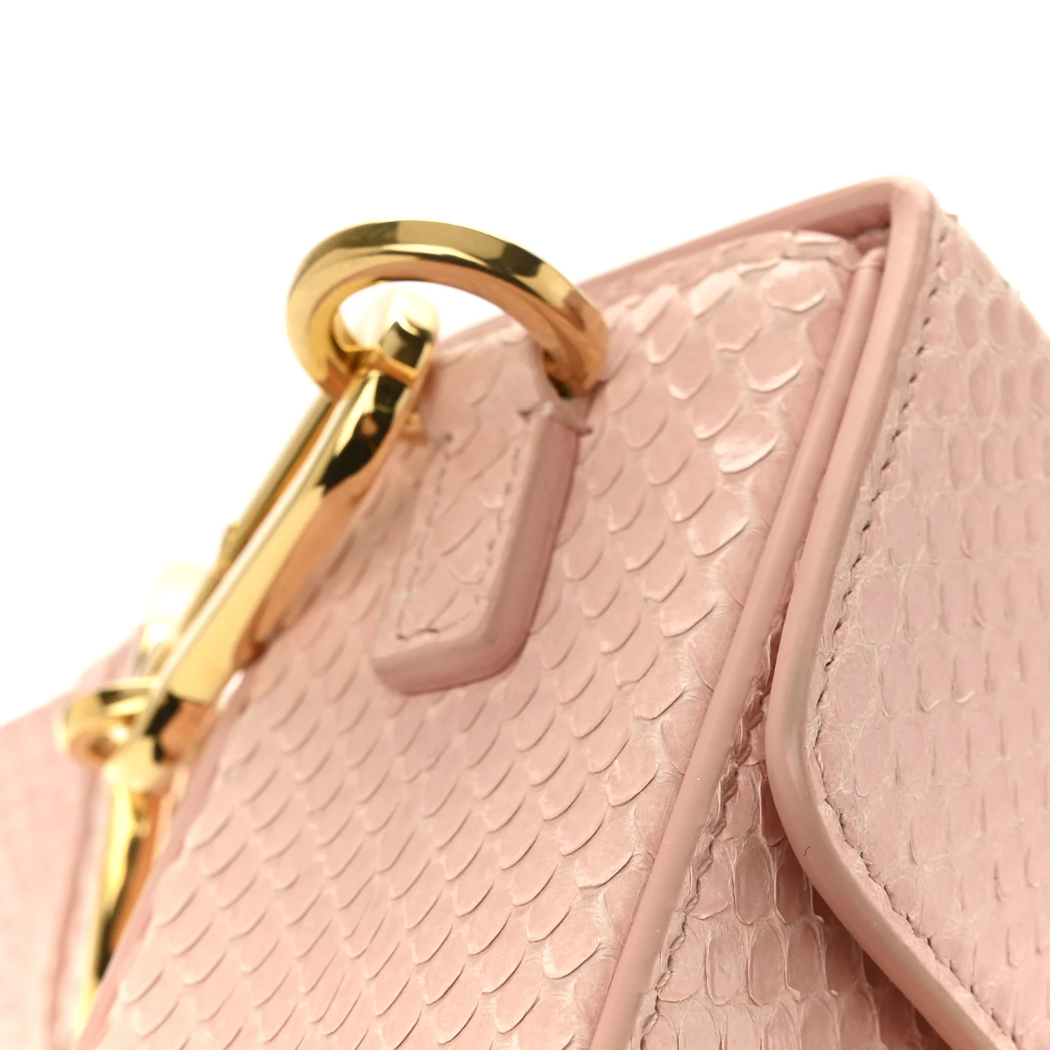 Snakeskin 30 Montaigne Box Bag Rose Clair - Top Club