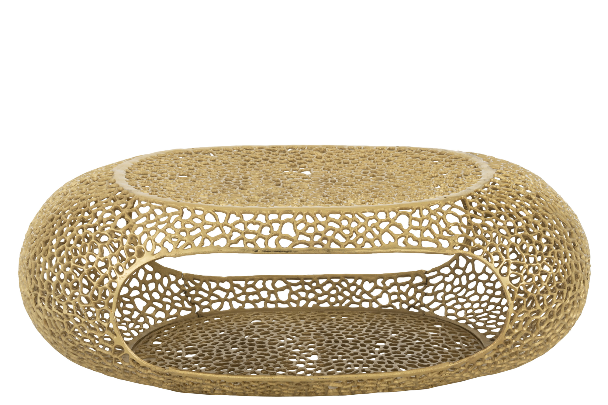 Salontafel ovaal aluminium goud