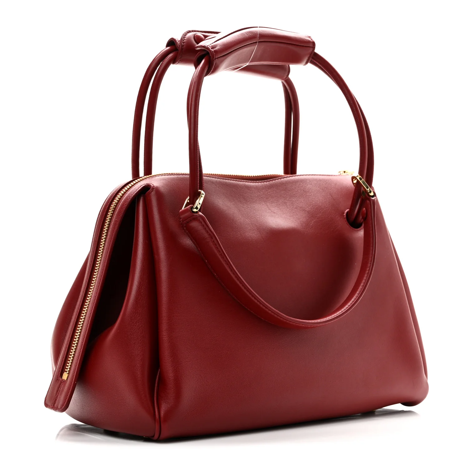 Supple Calfskin Medium Madrid Bag Dark Burgundy - Top Club