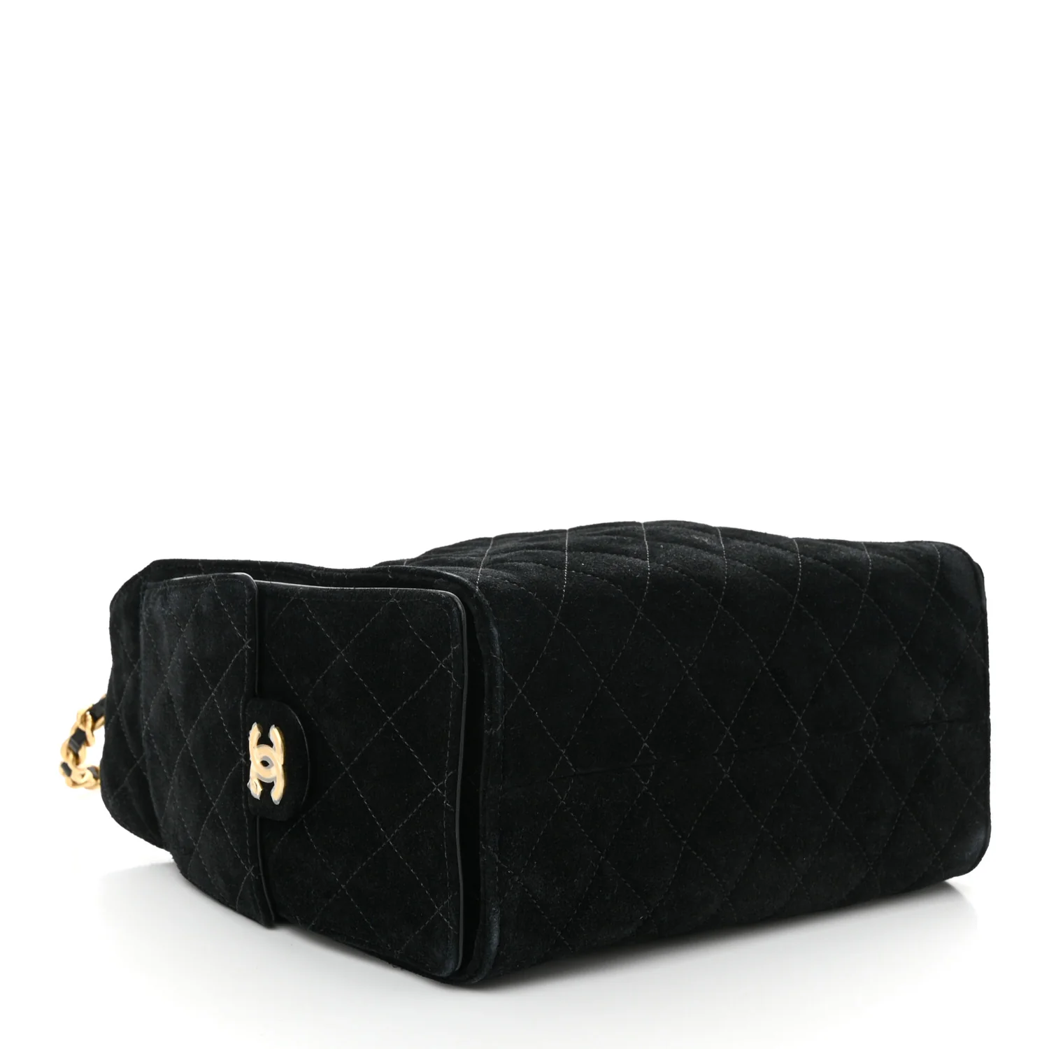 Suede Quilted Small Chanel 25 Handbag Black - Top Club