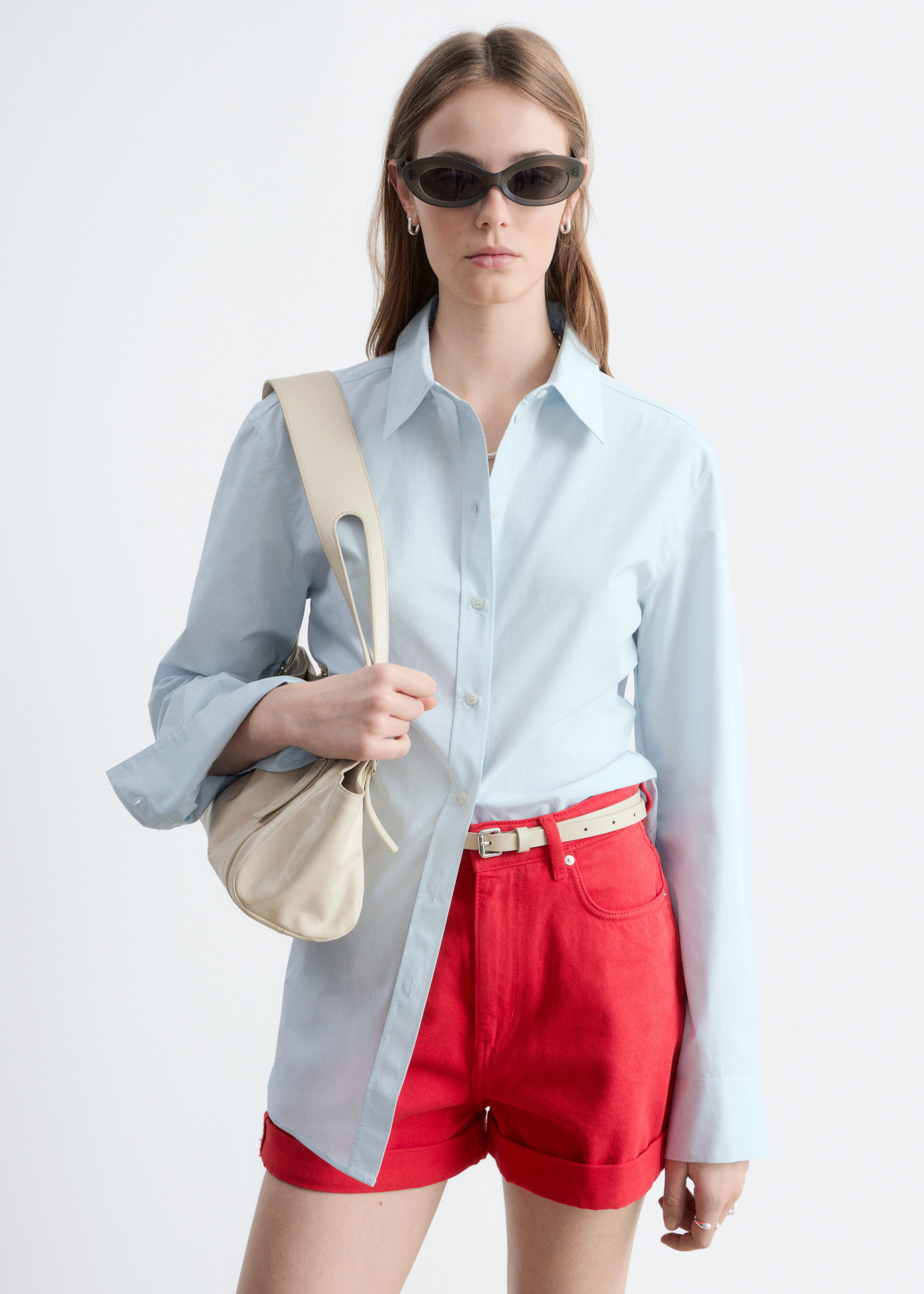& Other Stories HIGH-WAIST DENIM SHORTS