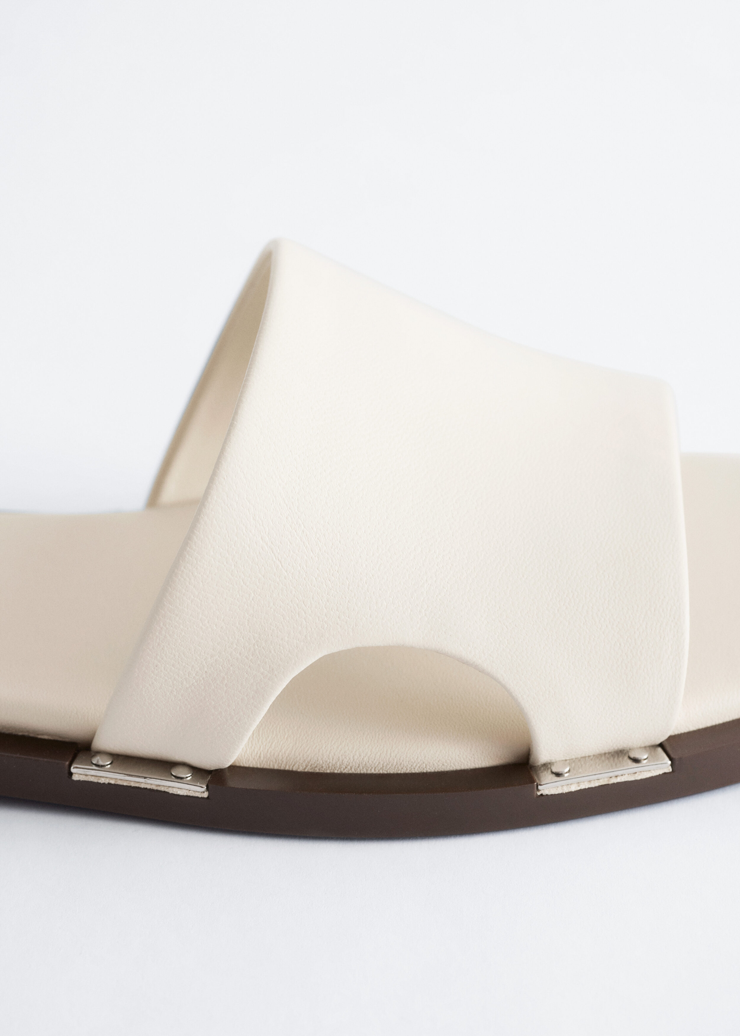& Other Stories METAL-DETAIL LEATHER SLIDES