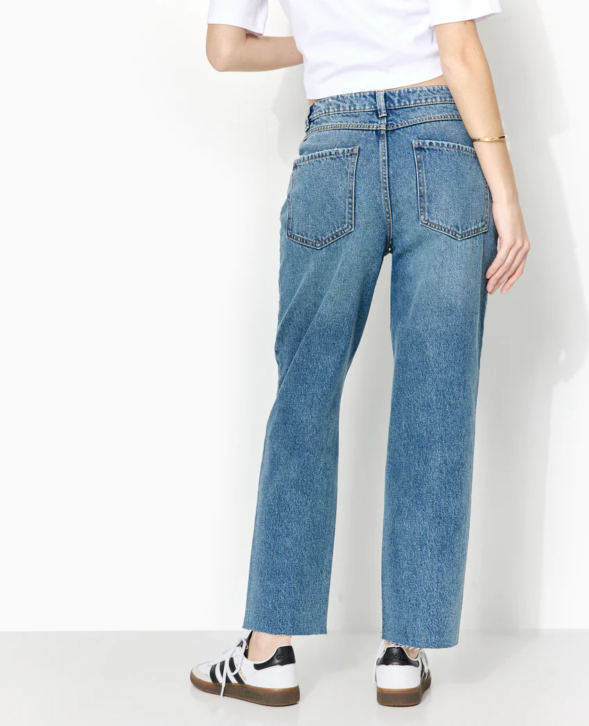 Pimkie Jean straight taille haute bas coupés