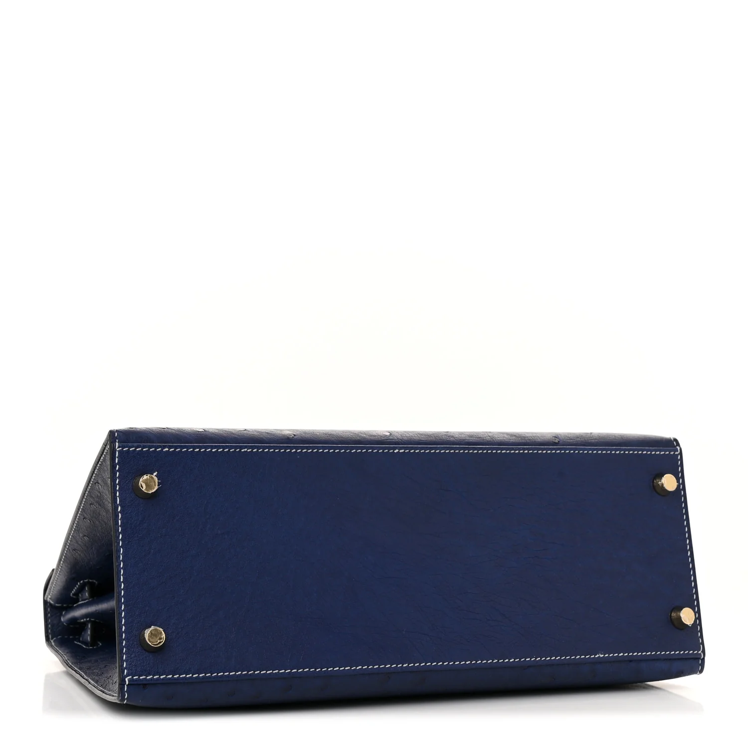 Ostrich Horseshoe Kelly Sellier 28 Bleu Iris - Top Club