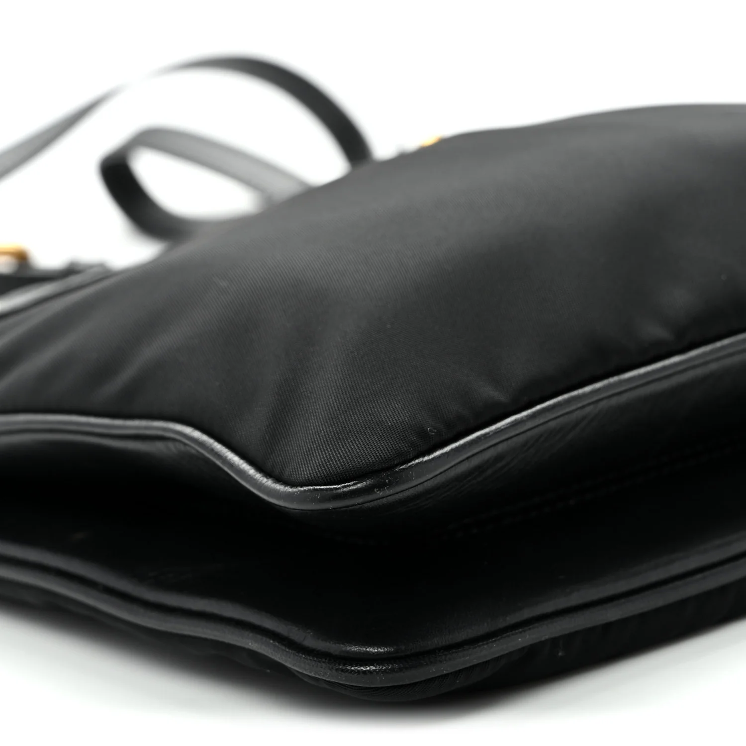Tessuto Nylon Soft Calf Double Zip Crossbody Bag Black - Top Club