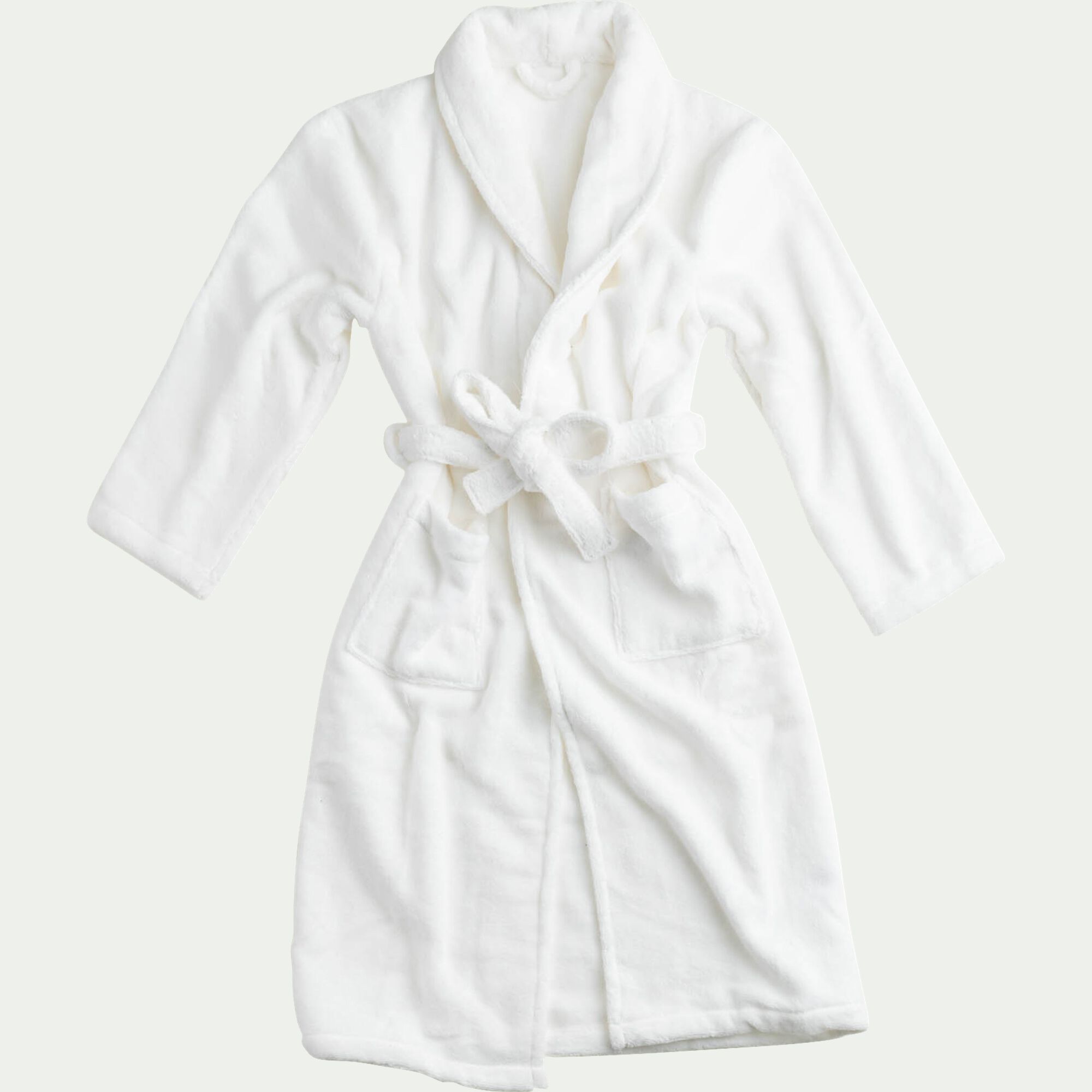 COCON - Peignoir en coton S/M- blanc optique