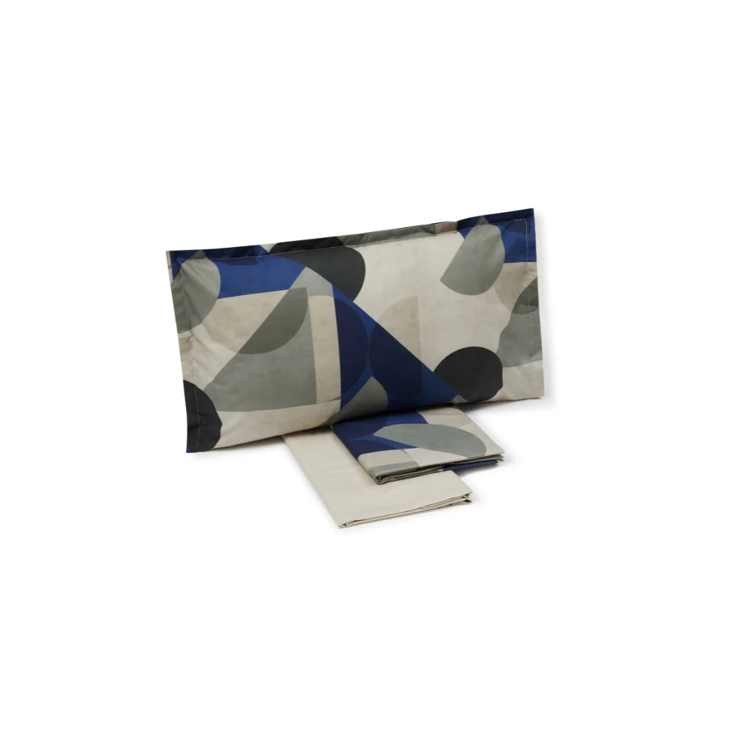 Completo Lenzuola In Percalle Forme Matrimoniale