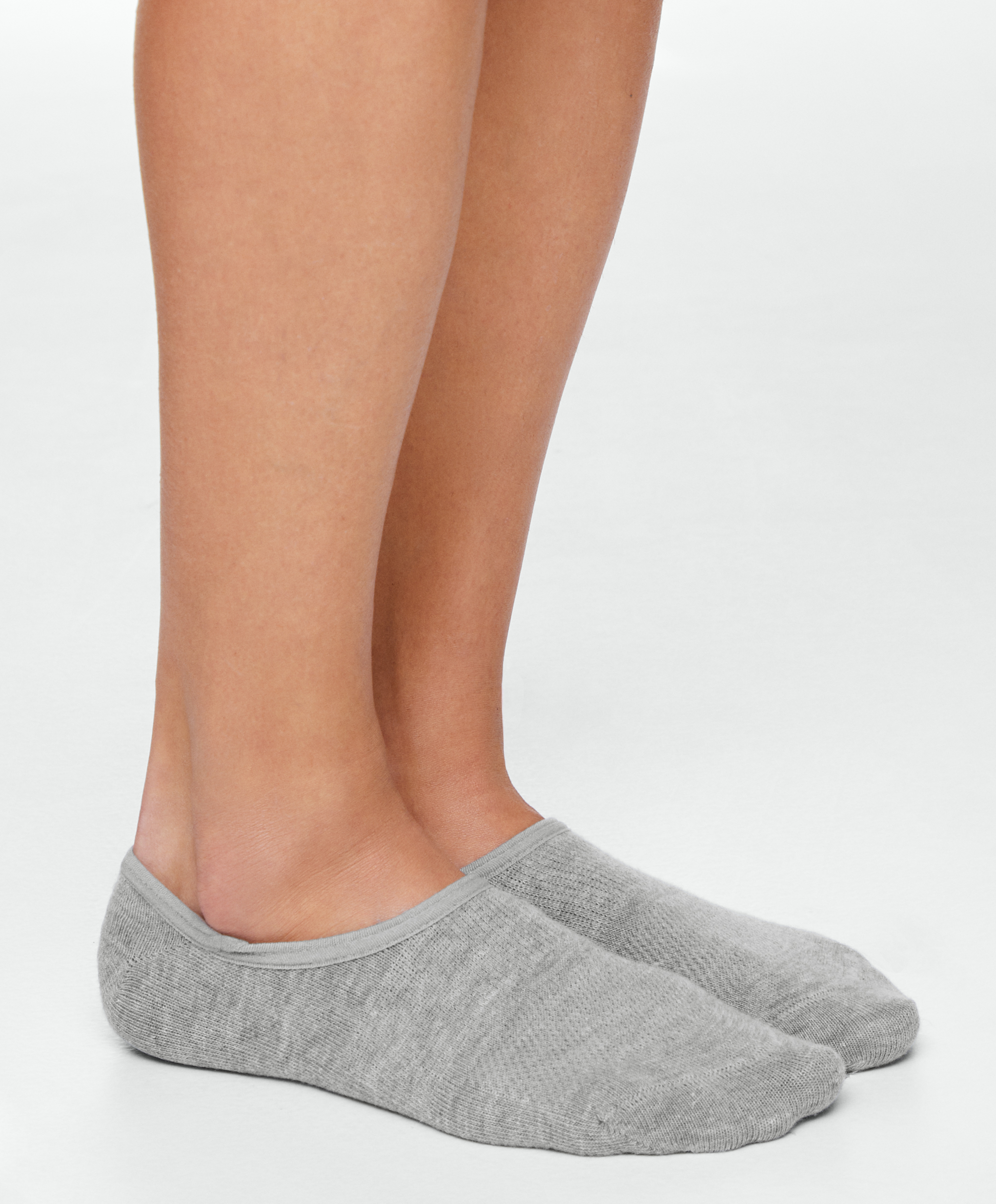 OYSHO 3 pairs of high-cut cotton blend invisible sports socks