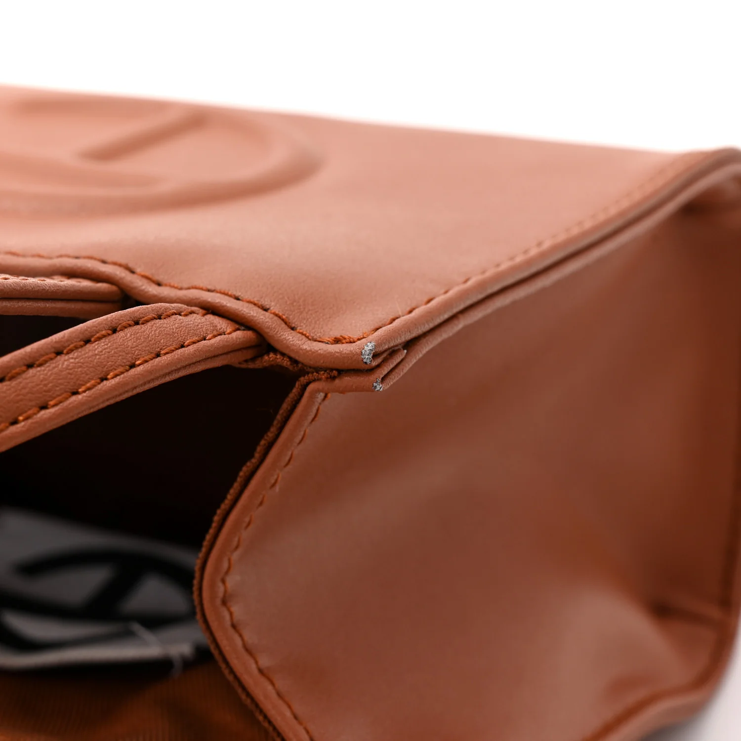 Vegan Leather Small Shopping Bag Tan - Top Club