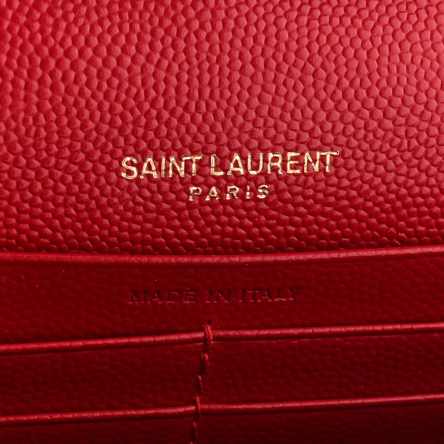 Grain De Poudre Matelasse Chevron Monogram Chain Wallet New Red - Top Club