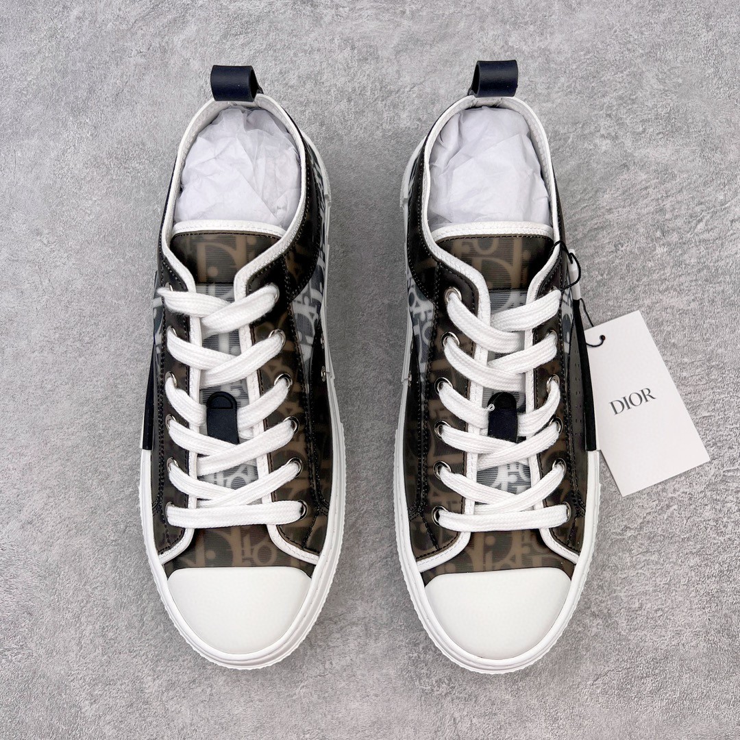 Dior 迪奥 B23 满印logo 低筒 休闲鞋 运动鞋 板鞋 男鞋 女鞋 黑色 3SN249YJP_H961 - Sneaker Replica Workshop