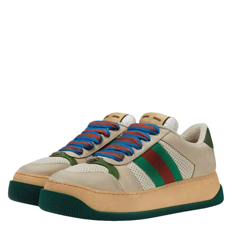 Gucci Unisex Retro - Inspired Sneakers With Iconic Web Stripes - Sneaker Replica Workshop