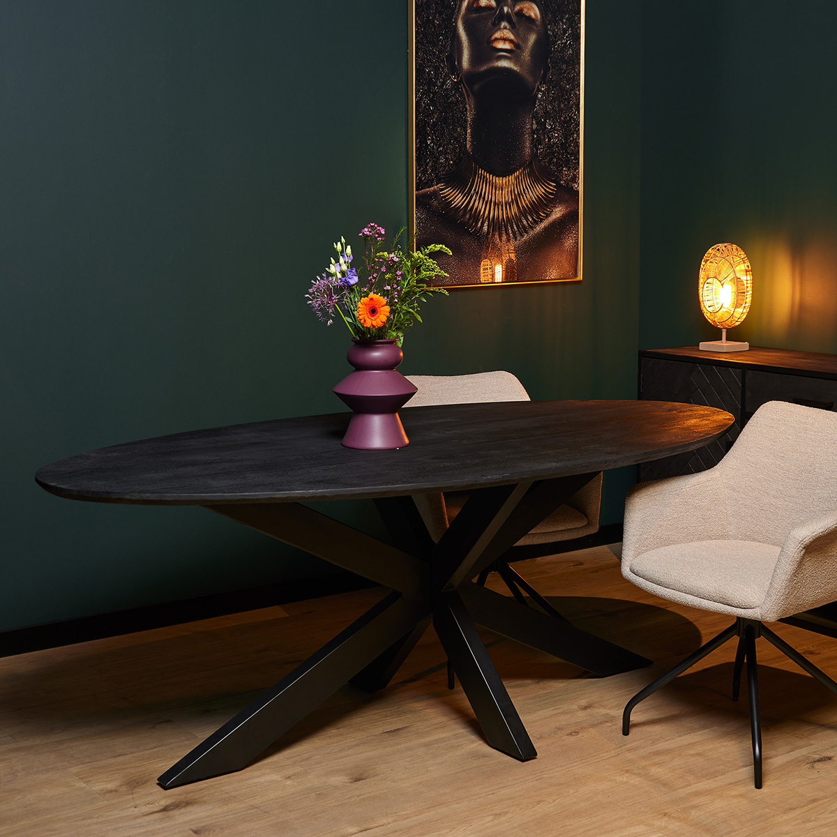Ovale Eettafel Rijn Maat 160