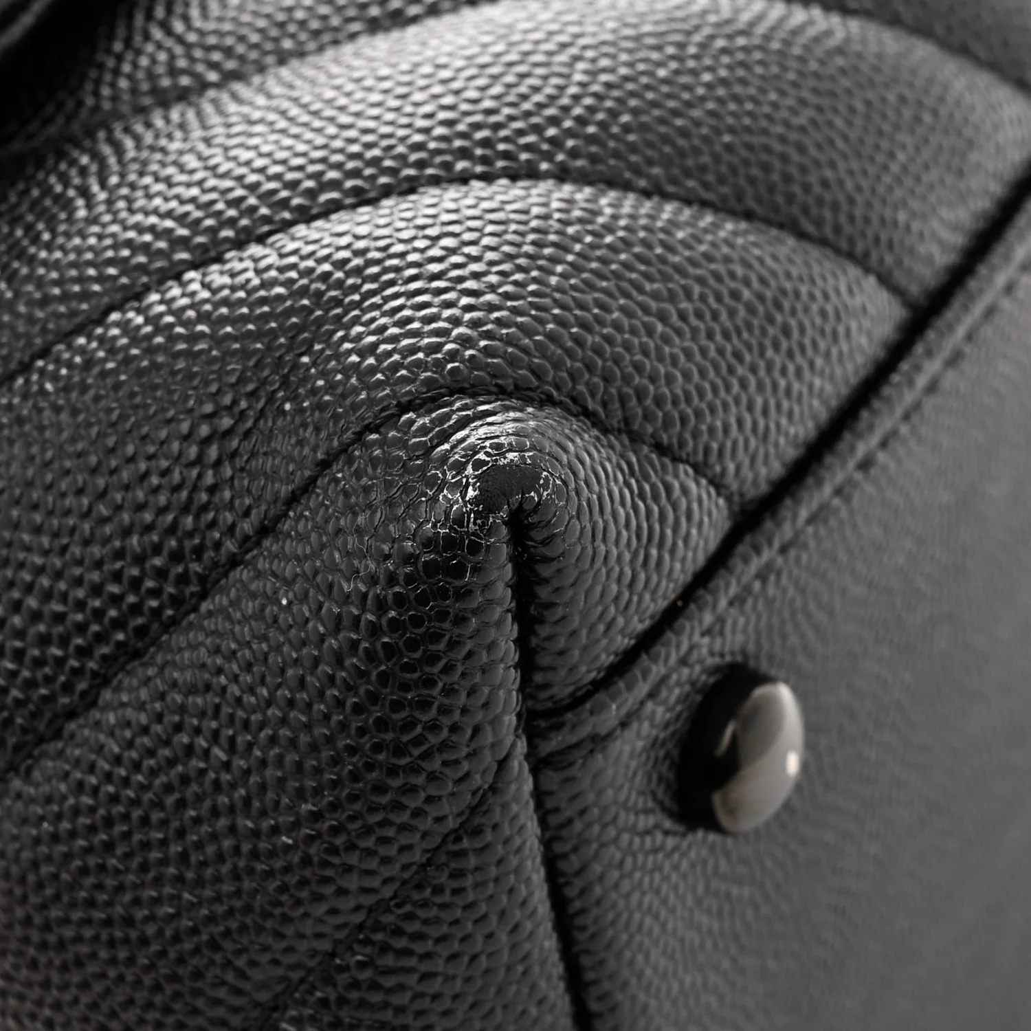 Caviar Chevron Quilted Small Coco Handle Flap So Black - Top Club