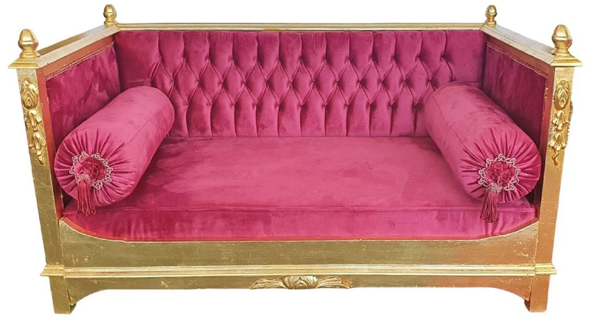 Baroque dog bed burgundy red / gold - magnificent antique style dog bed - handmade dog furniture in baroque style - baroque animal furniture - antique style animal furniture