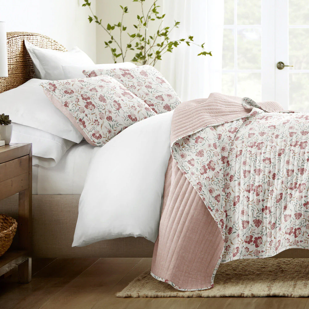 French Jacobean Reversible Quilted Coverlet Set (Sale)