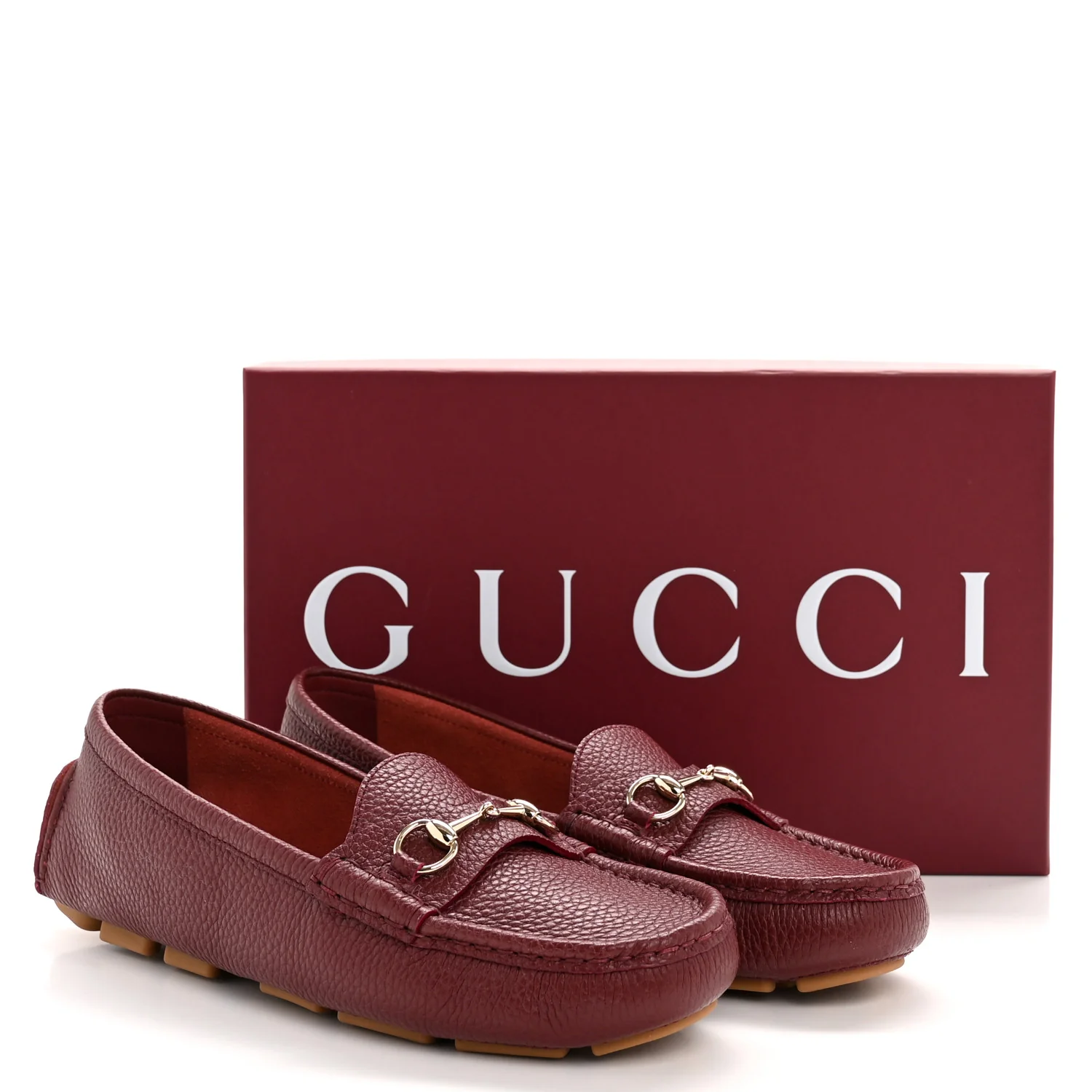 Soft Clove Calfskin Womens Horsebit Driver Loafers 40 Rosso Ancora - Top Club