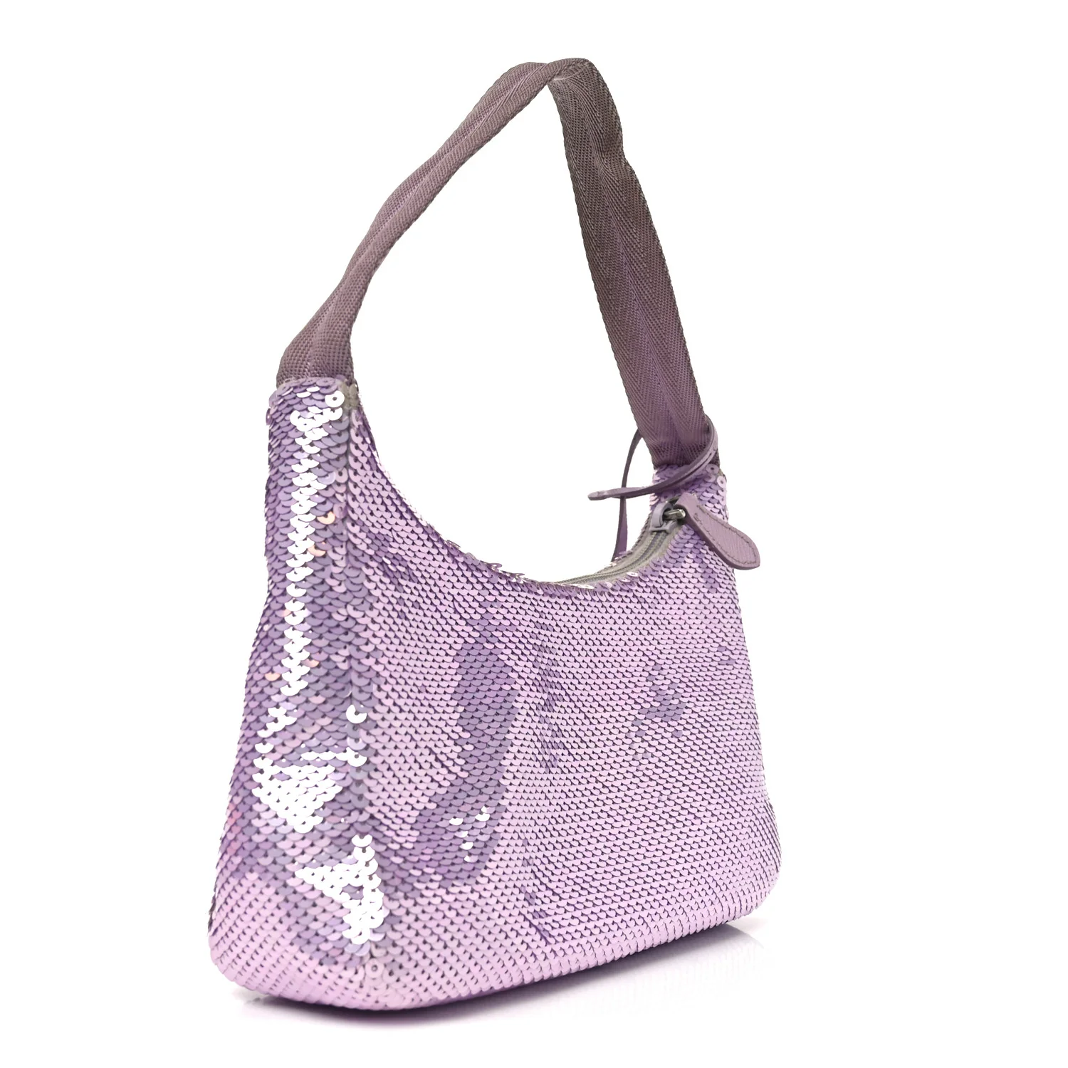 Paillettes Sequin Mini Re-Edition 2000 Bag Lilium Black - Top Club