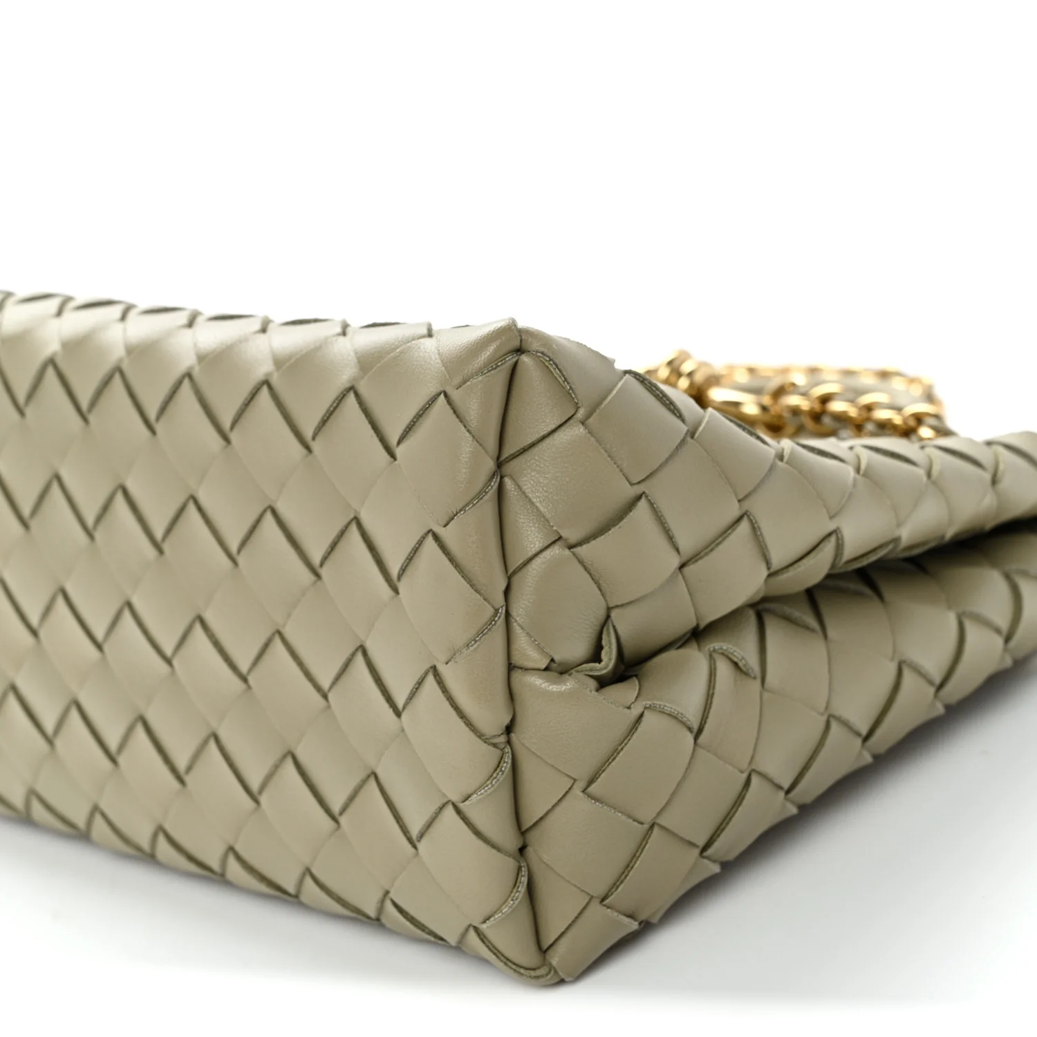 Nappa Intrecciato Small Andiamo With Chain Shoulder Bag Travertine - Top Club
