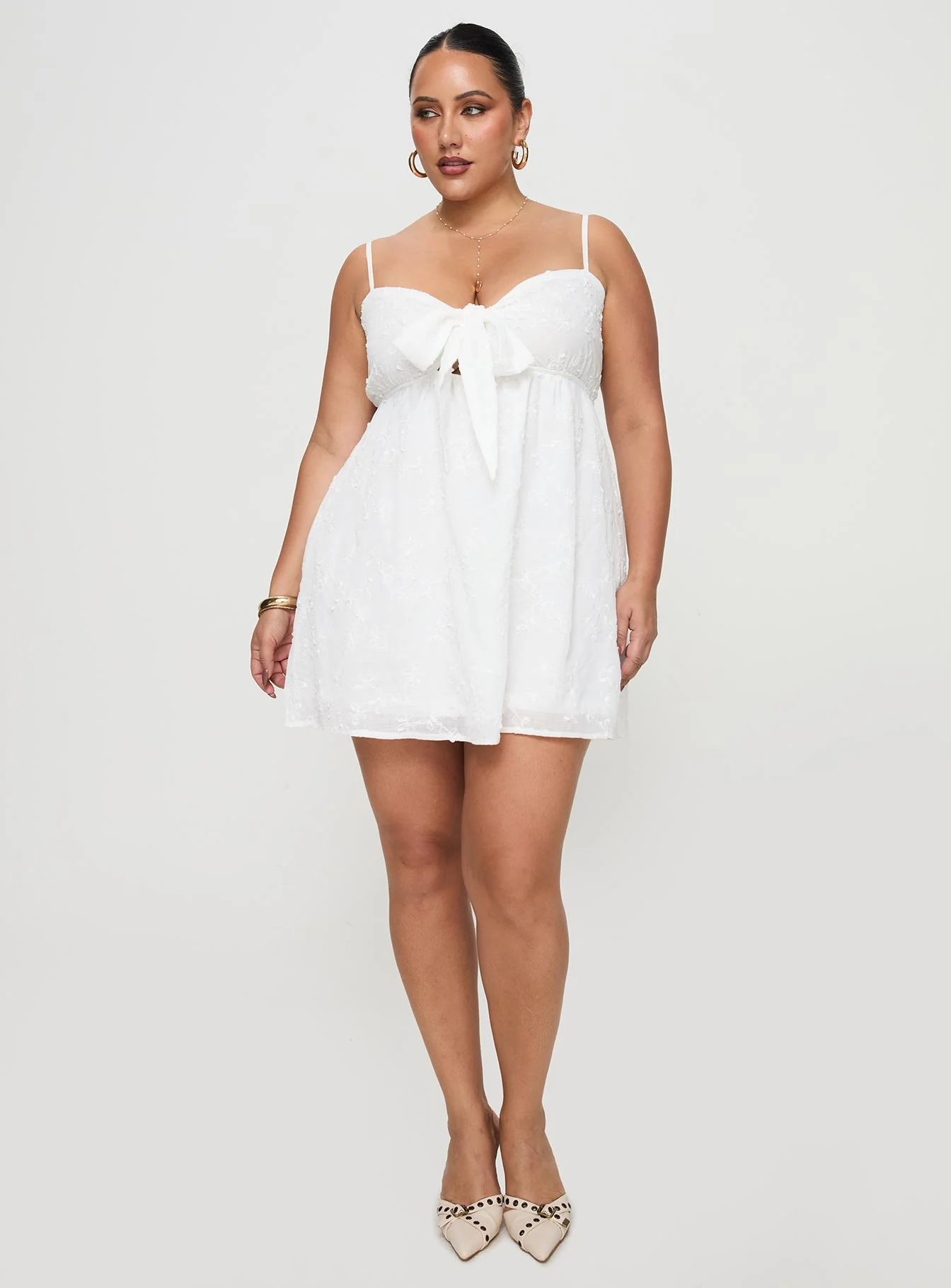 Granno Mini Dress White Curve