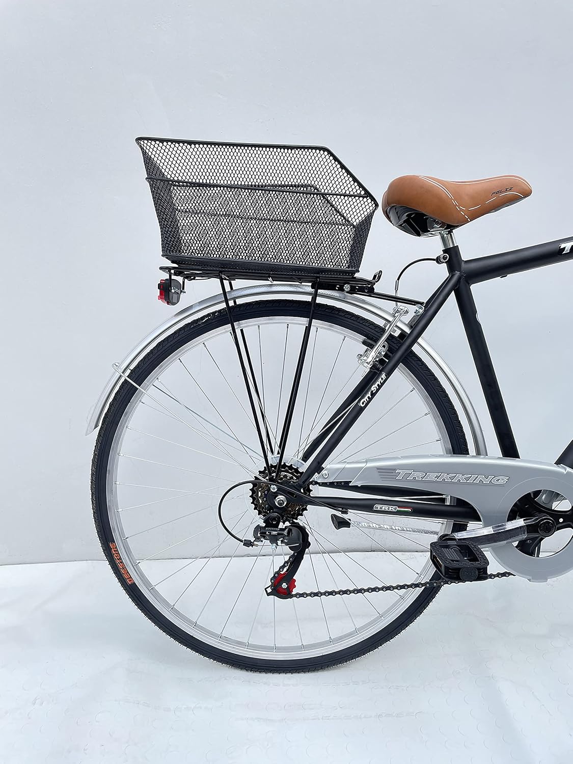 MADICKS Bicicletta Uomo da Passeggio Olanda Misura 28 Bici da città Vintage retrò con Cestino Nero Con Cambio