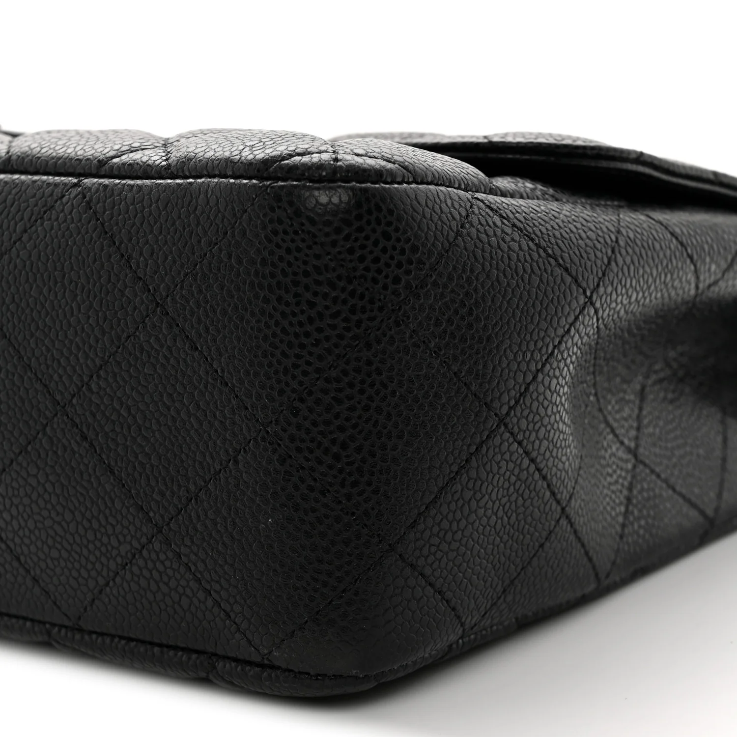 Caviar Quilted Jumbo Single Flap Black - Top Club