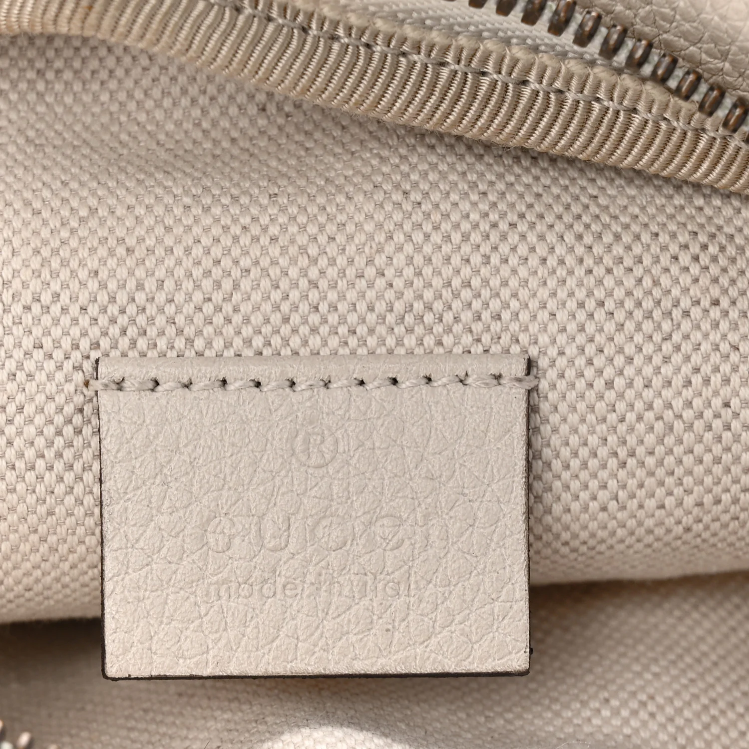 Grained Calfskin Small Logo Belt Bag White - Top Club