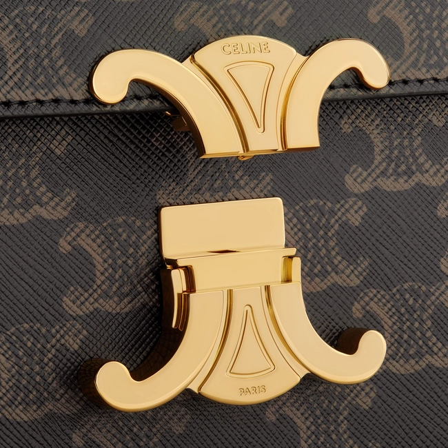 CHAIN SHOULDER BAG TRIOMPHE IN TRIOMPHE CANVAS TAN - Top Club