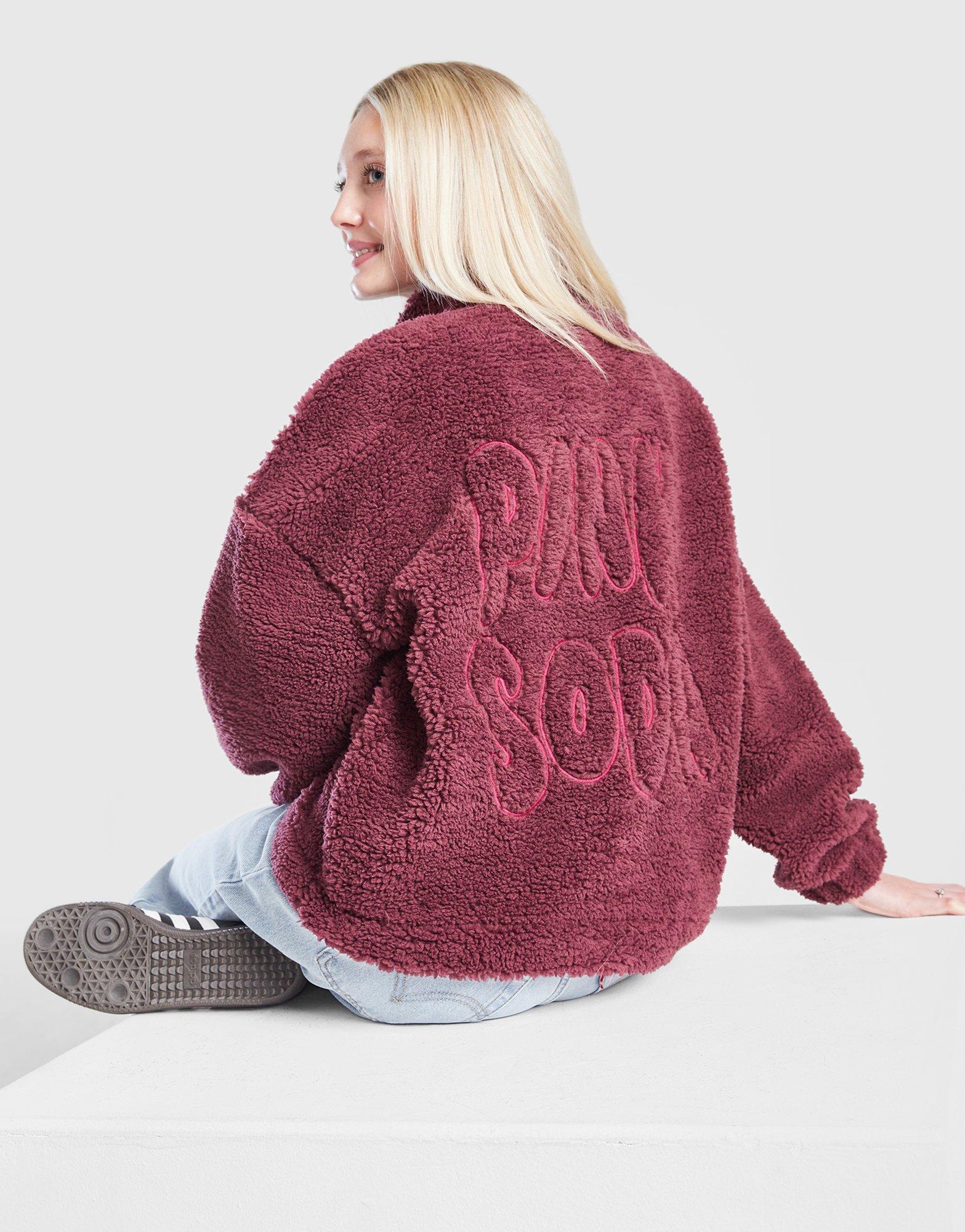 Pink Soda Sport Girls' Borg Full Zip Fleece Top Kinder