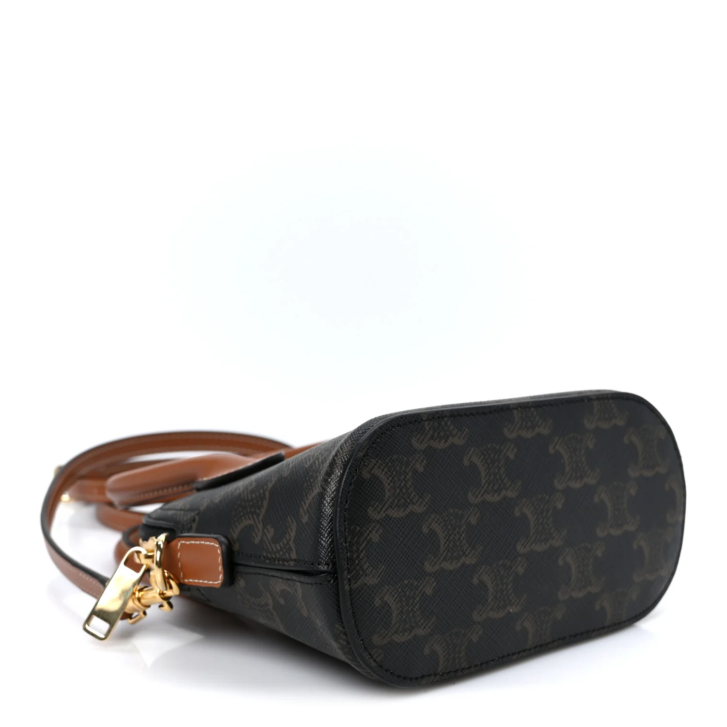 Canvas Calfskin Triomphe Mini Honorine Bag Tan - Top Club