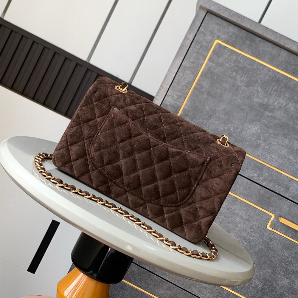 CHANEL Suede Classic Double Flap Handbag(HIGH-END GRADE) - Top Club