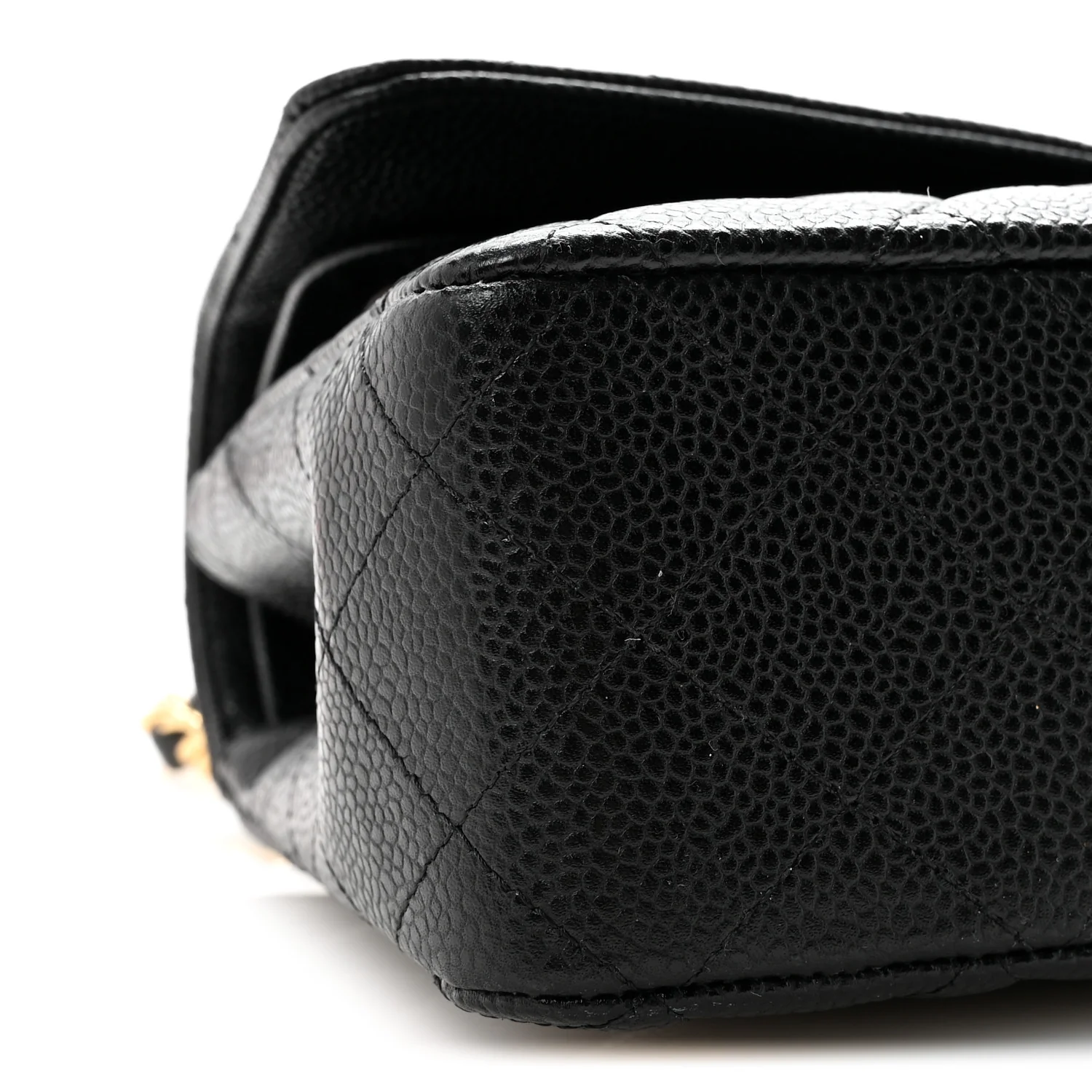 Caviar Quilted Medium Double Flap Black - Top Club