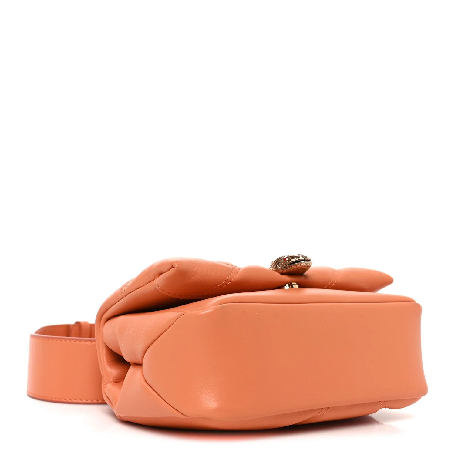 Calfskin Matelasse Mini Serpenti Cabochon Crossbody Bag Orange - Top Club
