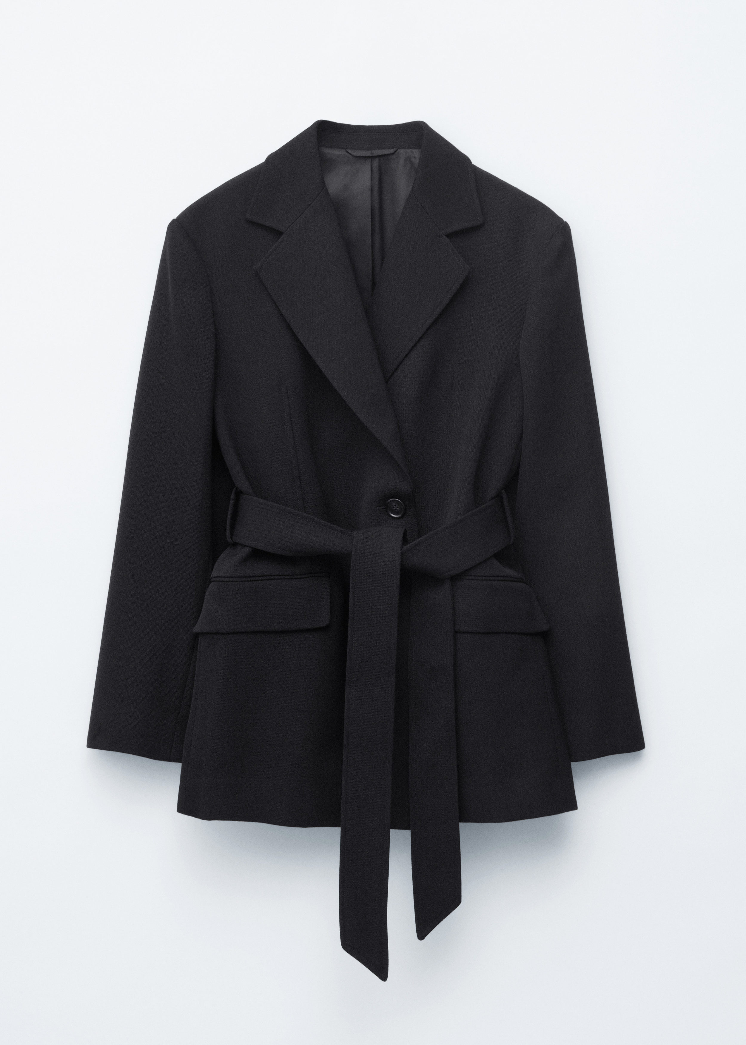 & Other Stories WOOL TIE-BELT BLAZER