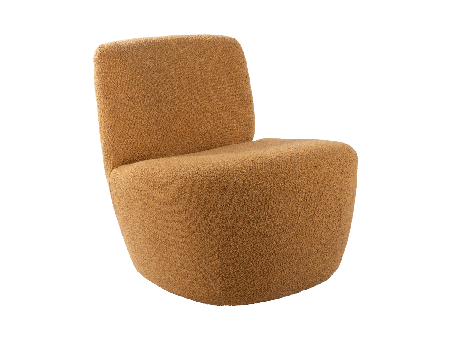 Chair Ada bouclé ochre yellow