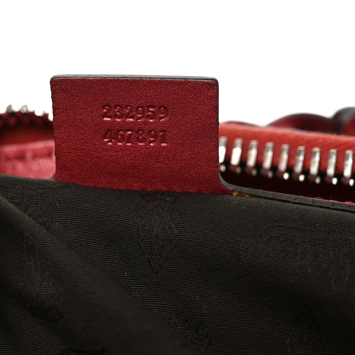Metallic Guccissima Medium Bamboo Bar Tote Red - Top Club