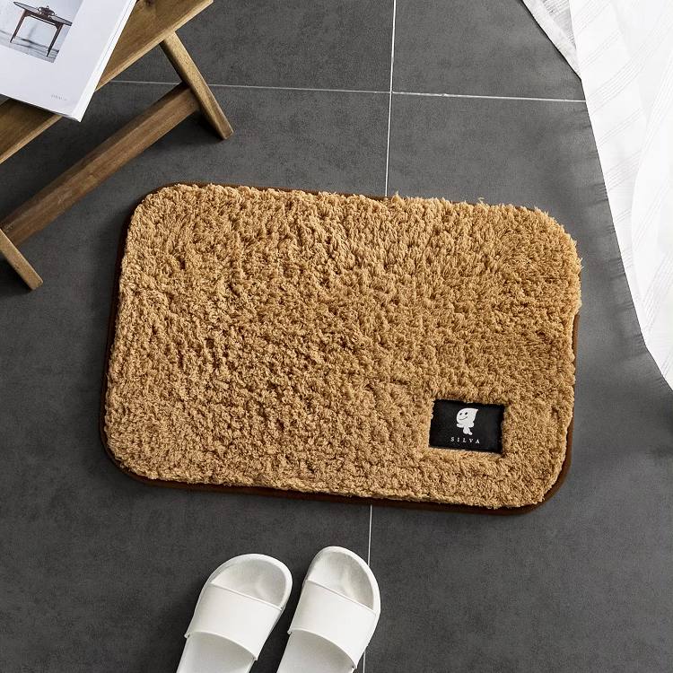 1.7cm Pile Height Polyester Water Absorbent Washable Shaggy Carpet Non-slip Door Mat Rugs Bathroom Mat