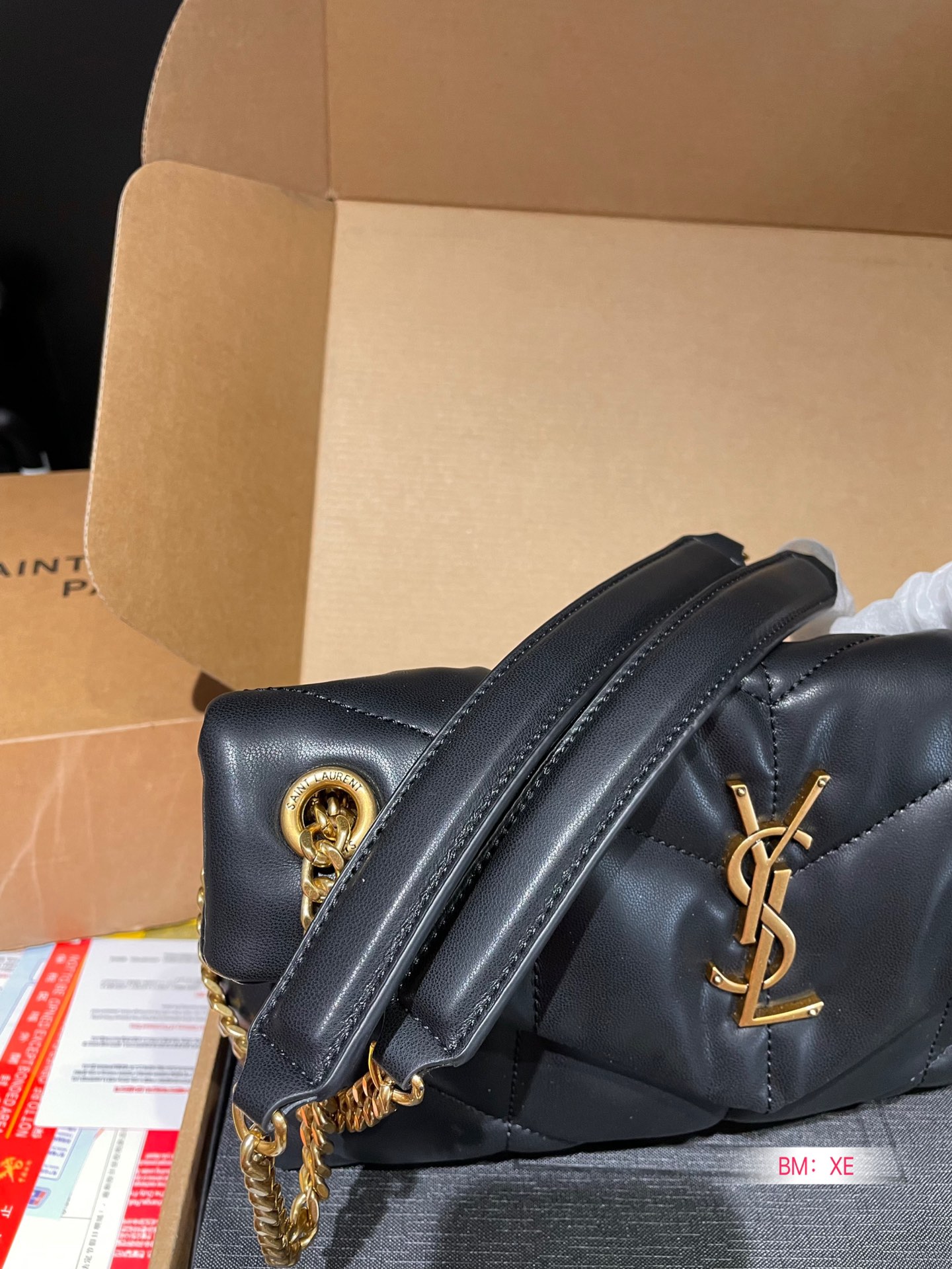 Y PUFFER SMALL SIZE BAG IN QUILTED LAMBSKIN Size: 28*17 CM - Top Club